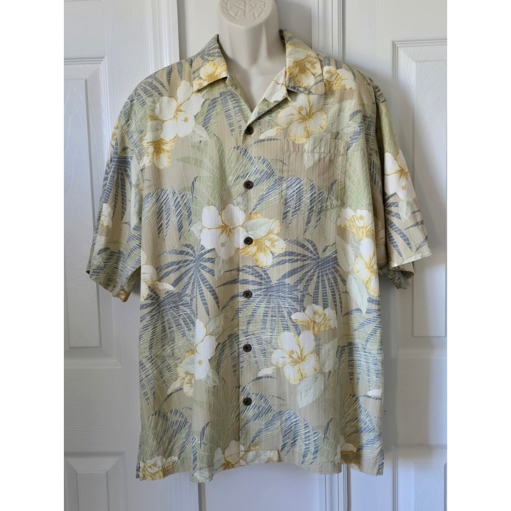 Mens Tropical Floral Aloha Shirt Short Sleeve Button Up Beach Vacation Casual